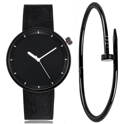 Retro Fashion Frosted Belt Simple Quartz Watch
