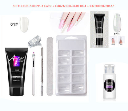 Painless Extension Glue Nail Free Paper Crystal Gel Manicure Set