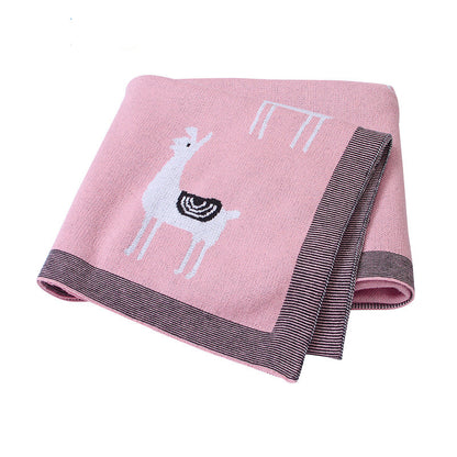 Hot Sale Boys And Girls Knitted Alpaca Stroller Cover Quilt