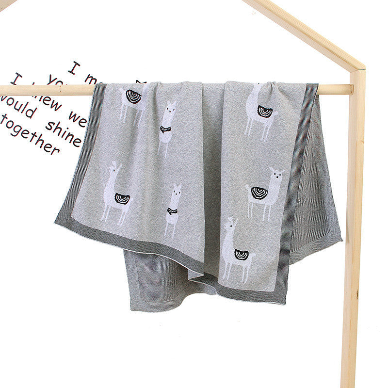 Hot Sale Boys And Girls Knitted Alpaca Stroller Cover Quilt