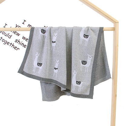 Hot Sale Boys And Girls Knitted Alpaca Stroller Cover Quilt