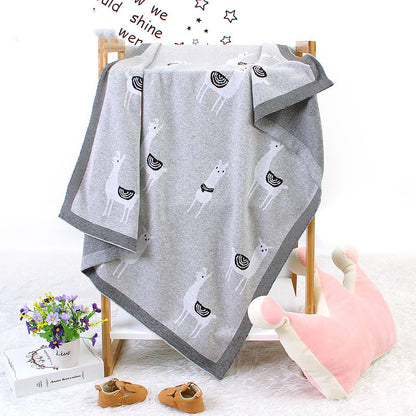Hot Sale Boys And Girls Knitted Alpaca Stroller Cover Quilt