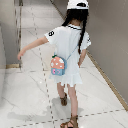 Cartoon Cute Little House Mushroom Stall One Shoulder Diagonal Bag