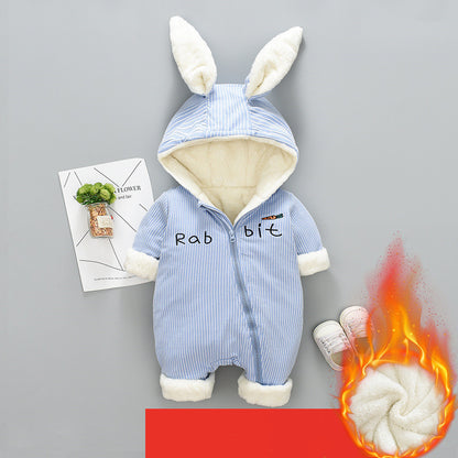 One Piece Clothes, Winter Thick Hugging Clothes, Winter Clothes, Newborn Down Cotton Padded Clothes, Baby Men's Going Out Clothes
