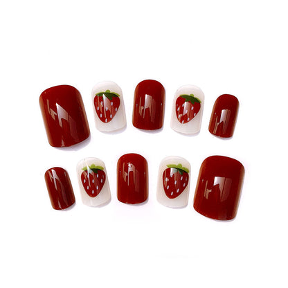 Cute Short Fake Nails Finished Nail Patch