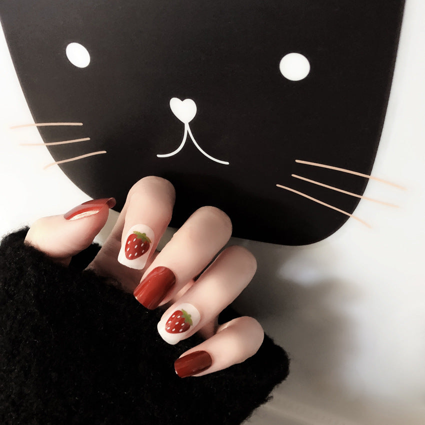 Cute Short Fake Nails Finished Nail Patch