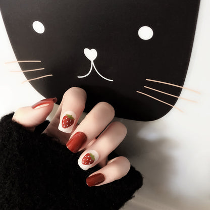 Cute Short Fake Nails Finished Nail Patch