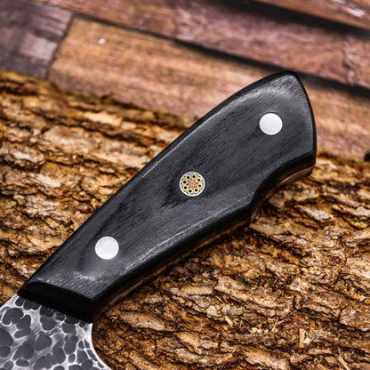 Hand Hammered Kitchen Knife Stainless Steel Outdoor Kitchen Deboning Knife