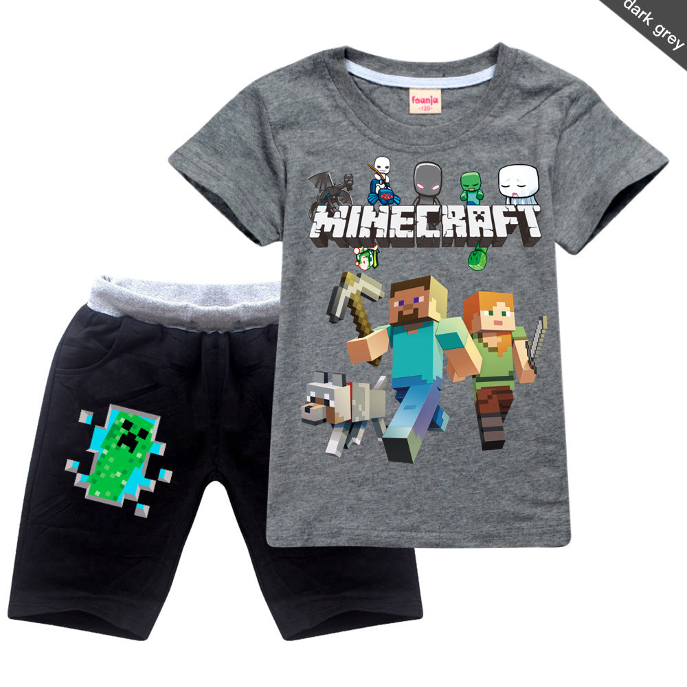 Boys And Girls T And Casual Shorts Suit