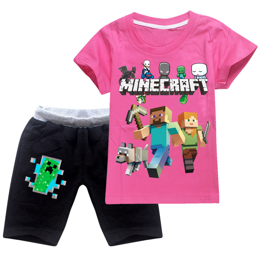 Boys And Girls T And Casual Shorts Suit