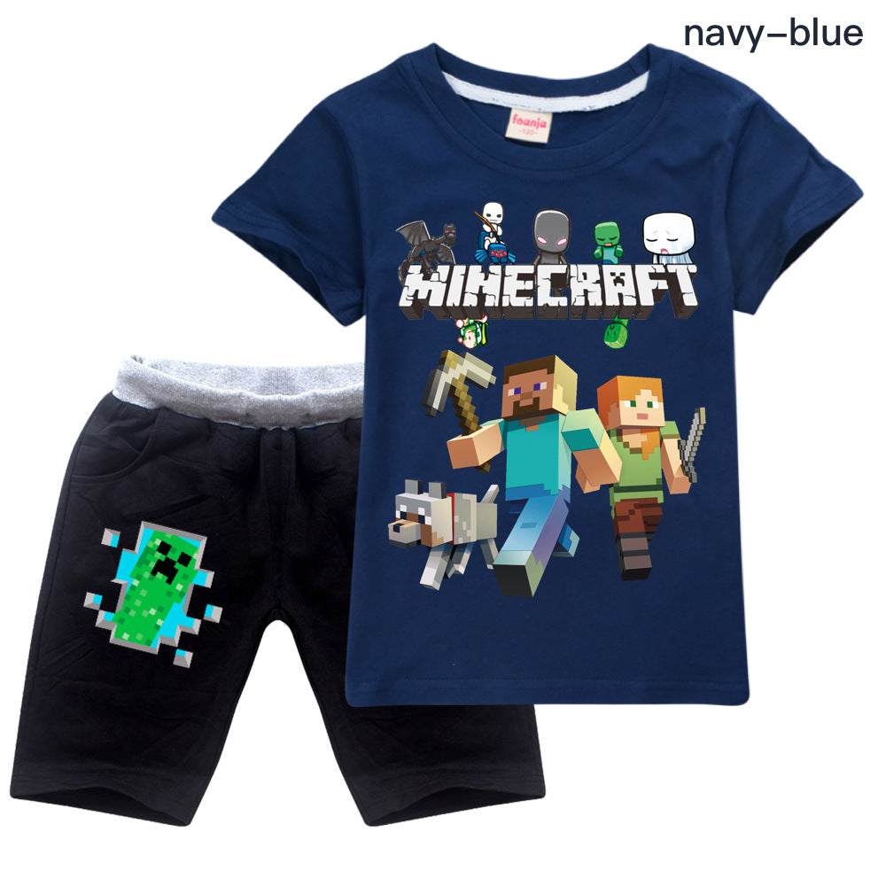 Boys And Girls T And Casual Shorts Suit