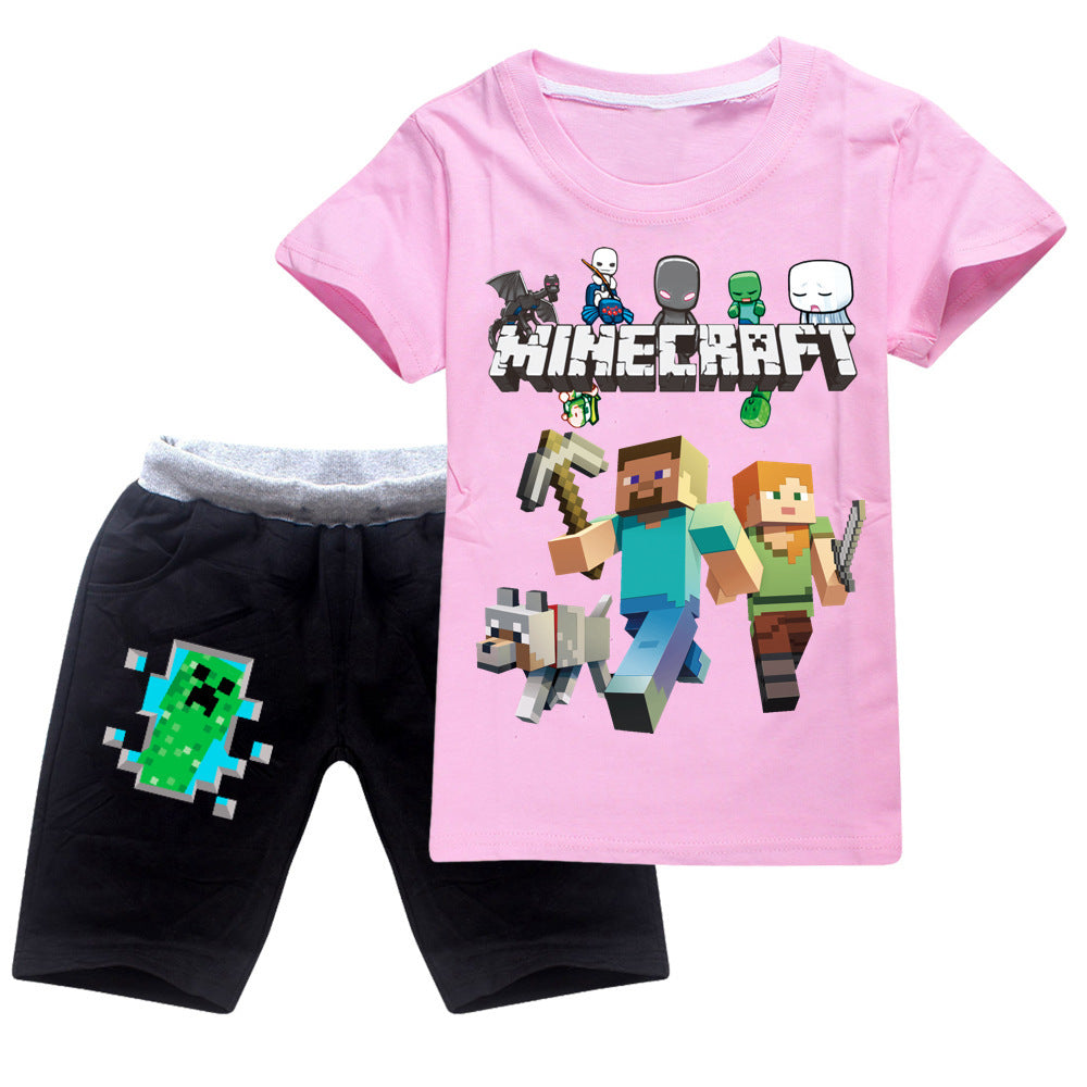 Boys And Girls T And Casual Shorts Suit