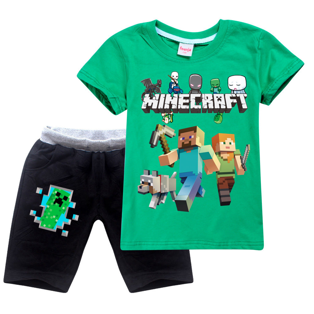 Boys And Girls T And Casual Shorts Suit