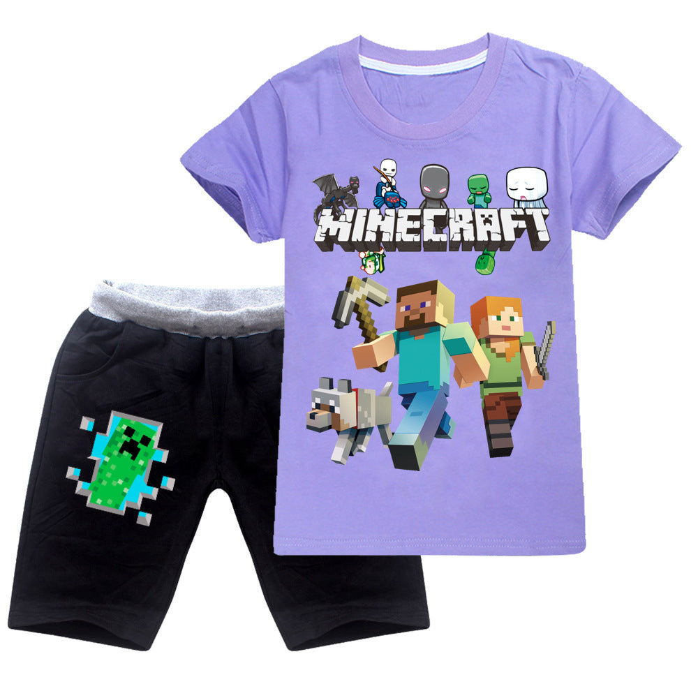 Boys And Girls T And Casual Shorts Suit