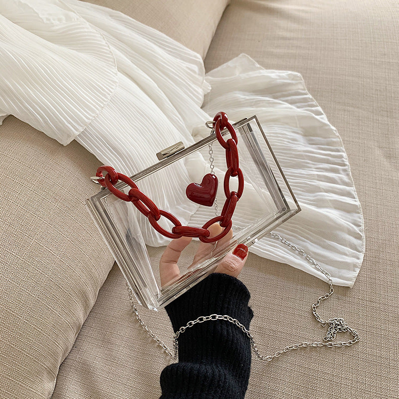 Chain Crossbody Bag Western Style One-Shoulder Small Square Bag