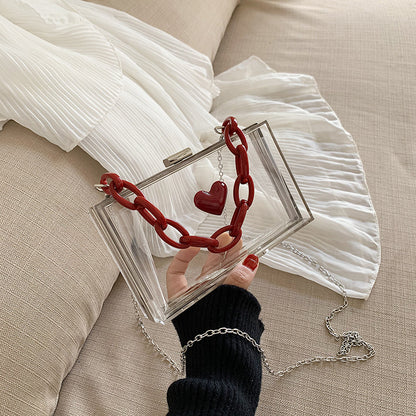 Chain Crossbody Bag Western Style One-Shoulder Small Square Bag