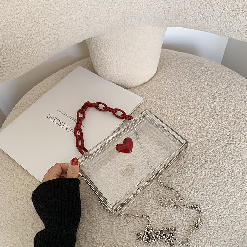 Chain Crossbody Bag Western Style One-Shoulder Small Square Bag