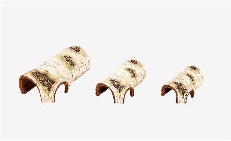 REPTIZOO Resin Birch Shape Avoiding House Hamster Avoiding Nest Golden Silk Bear Dwarf Landscaping Hiding Supplies