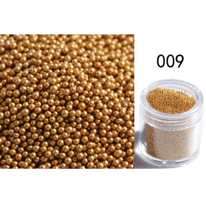Transparent Symphony Colorful Bubble Beads Microbead Glass Non-porous Small Round Beads Nail Art