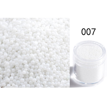 Transparent Symphony Colorful Bubble Beads Microbead Glass Non-porous Small Round Beads Nail Art