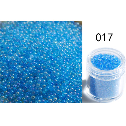 Transparent Symphony Colorful Bubble Beads Microbead Glass Non-porous Small Round Beads Nail Art