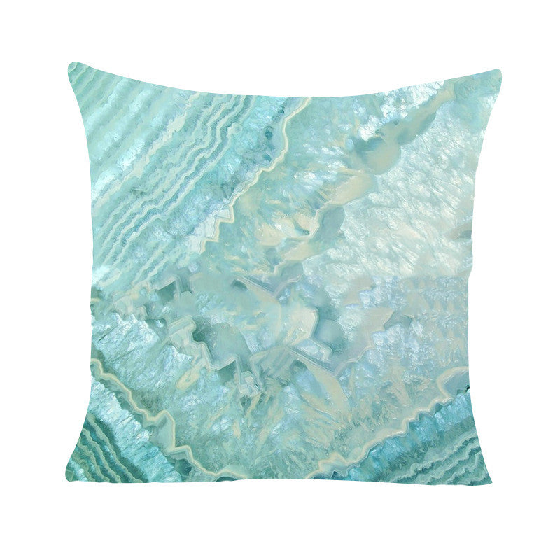 Marbled Geometric Peach Skin Pillowcase