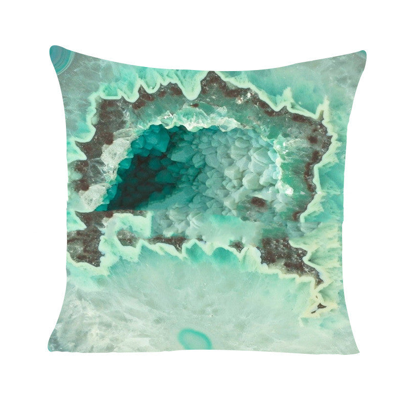 Marbled Geometric Peach Skin Pillowcase