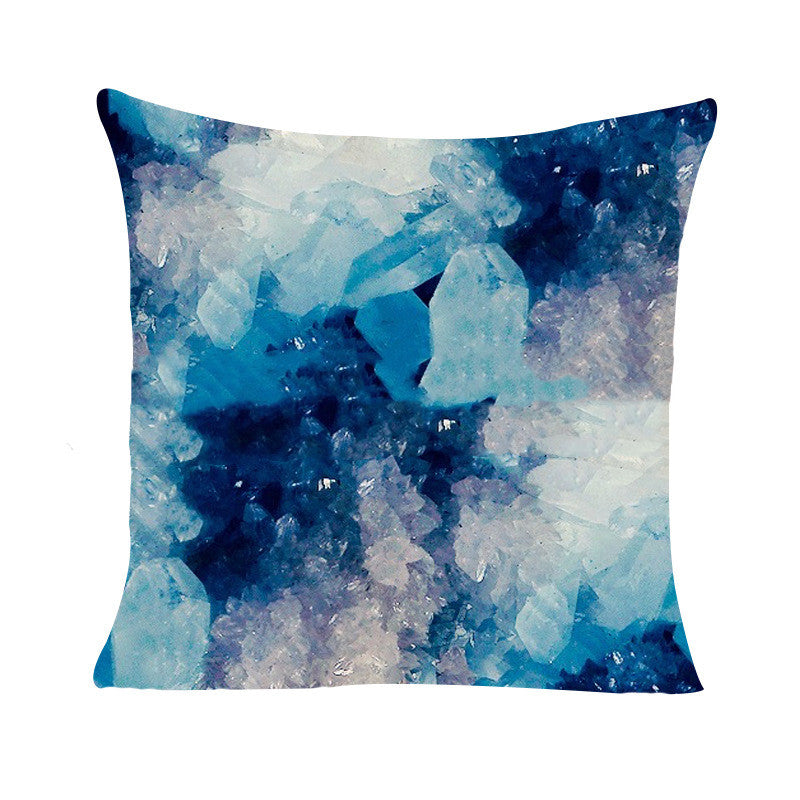 Marbled Geometric Peach Skin Pillowcase