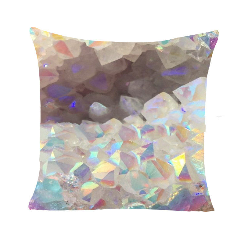 Marbled Geometric Peach Skin Pillowcase