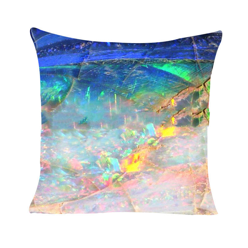 Marbled Geometric Peach Skin Pillowcase