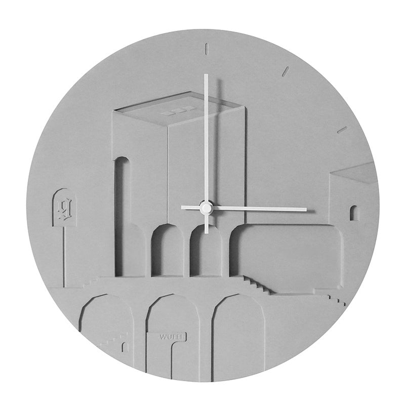 No Non Creative Cement Wall Clock Nordic Fashion Personality