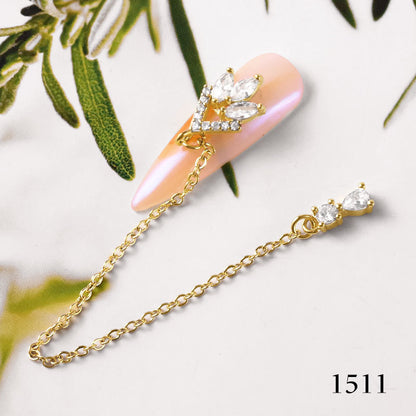 Nail Art Zircon Nail Pearl Rhinestone Jewelry Net Red Tassel Chain Diamond LZ Same Luxury Zircon