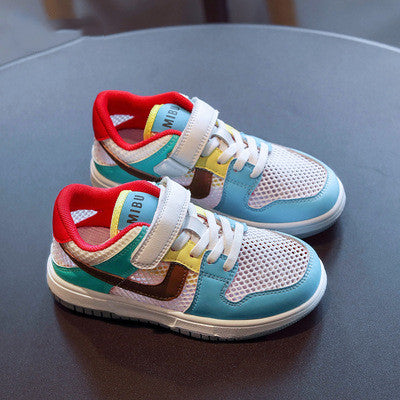 Children's Breathable Soft Sole Casual Shoes Boys' low Top Hollow Sports Shoes
