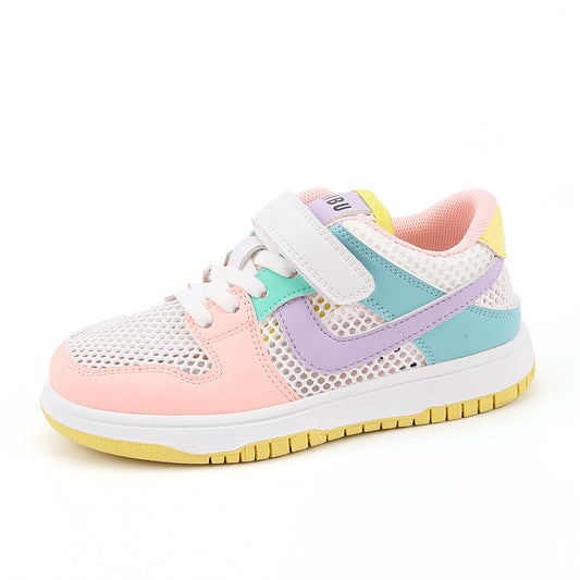 Children's Breathable Soft Sole Casual Shoes Boys' low Top Hollow Sports Shoes