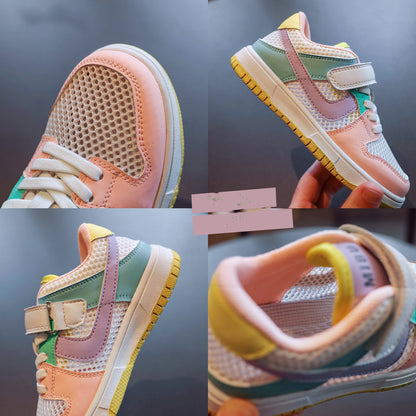 Children's Breathable Soft Sole Casual Shoes Boys' low Top Hollow Sports Shoes