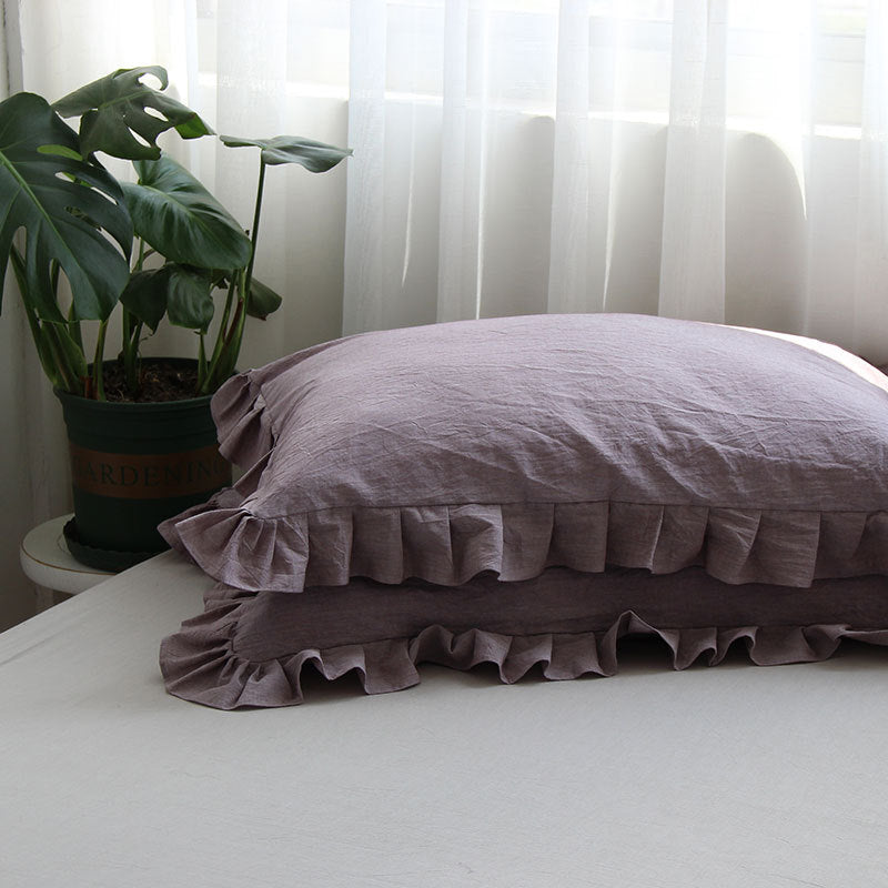 Pure Cotton Ruffled Pillowcase, A Pair Of Single Pillowcases