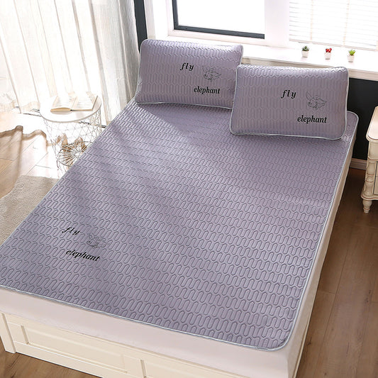 Latex Mat Three-piece Washable Folding Ice Silk Mat