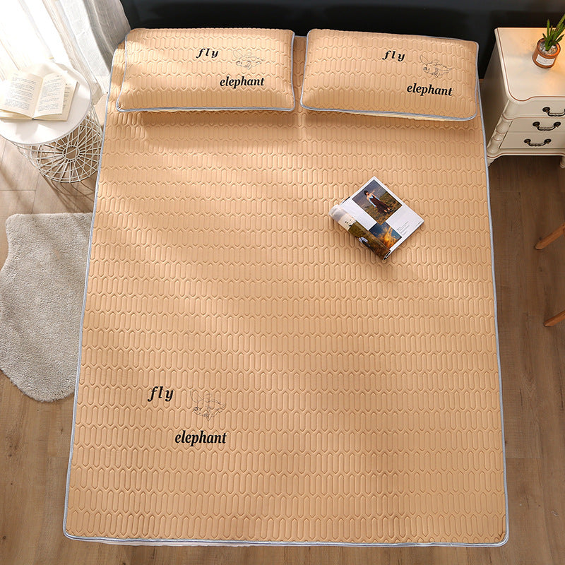 Latex Mat Three-piece Washable Folding Ice Silk Mat