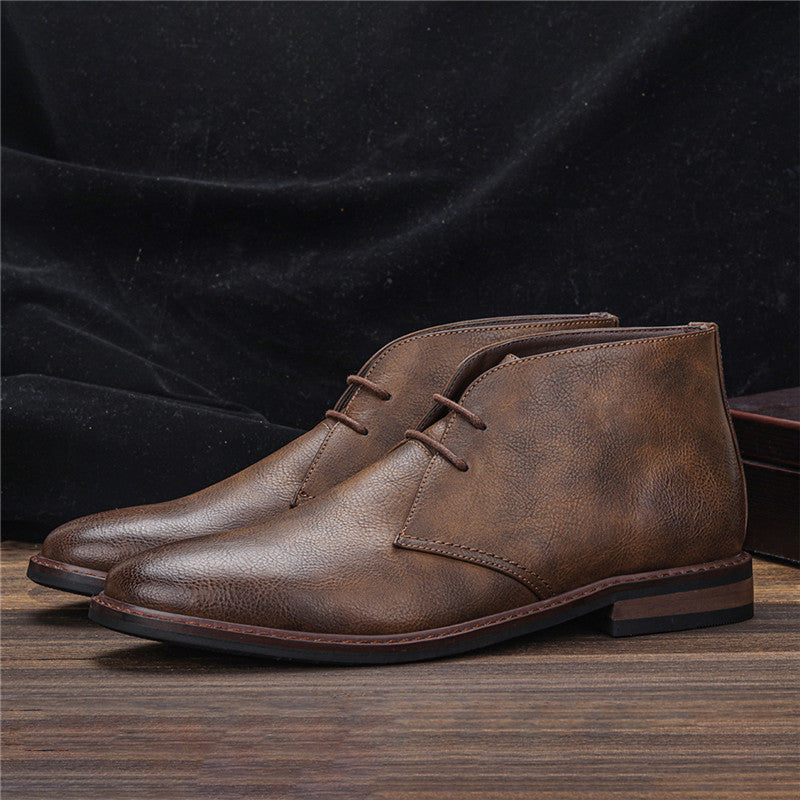 Work Boots Retro Polished Color Large Size Desert Boots