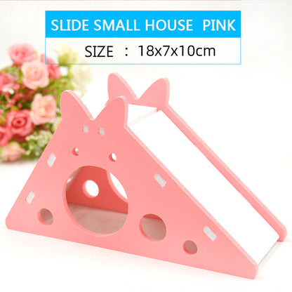 Hamster Toys Slide Hut PVC Assembly Color Hut Slide Toy Golden Bear Hamster Supplies