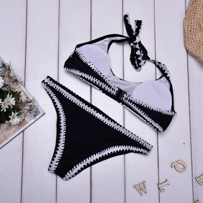 Bikini Print Split Beach Swimsuit