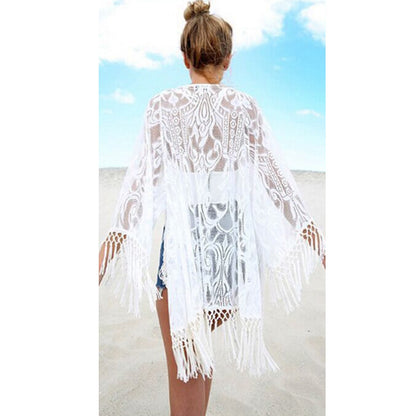 Beach Lace Loose Blouse Beach Bikini Cardigan