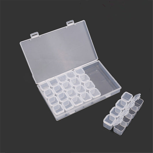 Manicure Tool Set 28 Grid Jewelry Box Open Mini Diamond Box Storage Box