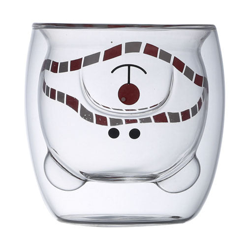 Double-layer Juice Glass Heat-resistant Double-layer Cup Coffee Cup Love Gift Bear Cup