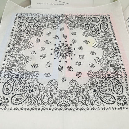 Pure Cotton Big Square Scarf Hip Hop Headscarf Hip-Hop Butterfly Cashew Flower Scarf Men And Women Korean Fashion Bib Scarf Headband