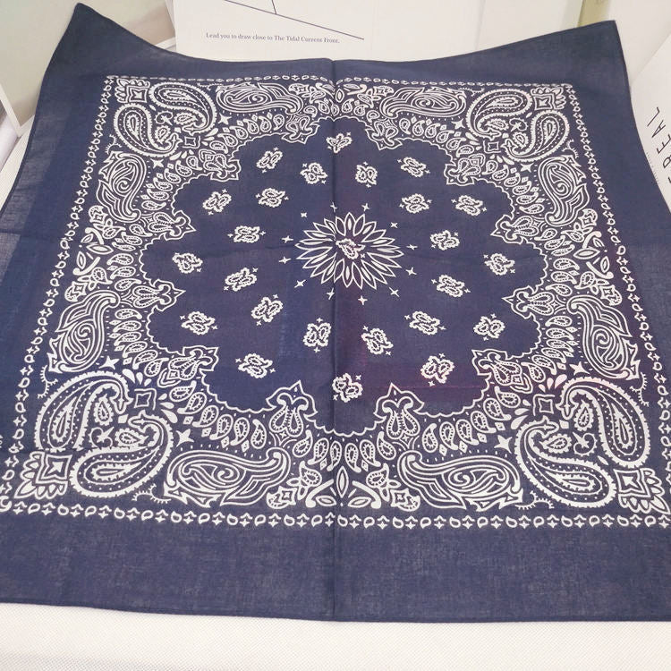 Pure Cotton Big Square Scarf Hip Hop Headscarf Hip-Hop Butterfly Cashew Flower Scarf Men And Women Korean Fashion Bib Scarf Headband