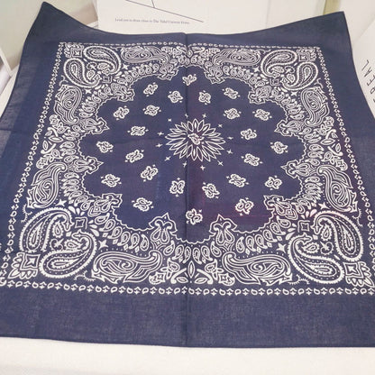 Pure Cotton Big Square Scarf Hip Hop Headscarf Hip-Hop Butterfly Cashew Flower Scarf Men And Women Korean Fashion Bib Scarf Headband