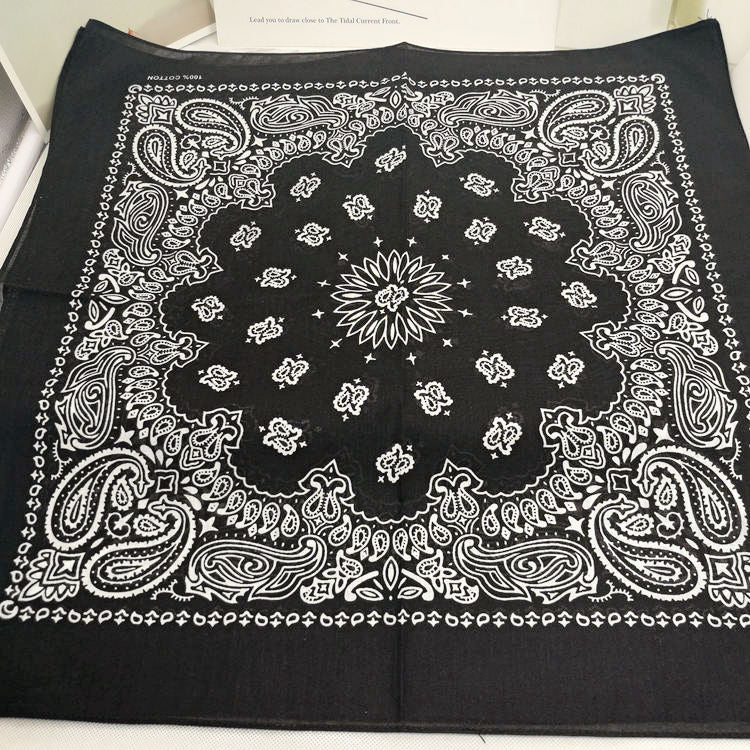 Pure Cotton Big Square Scarf Hip Hop Headscarf Hip-Hop Butterfly Cashew Flower Scarf Men And Women Korean Fashion Bib Scarf Headband