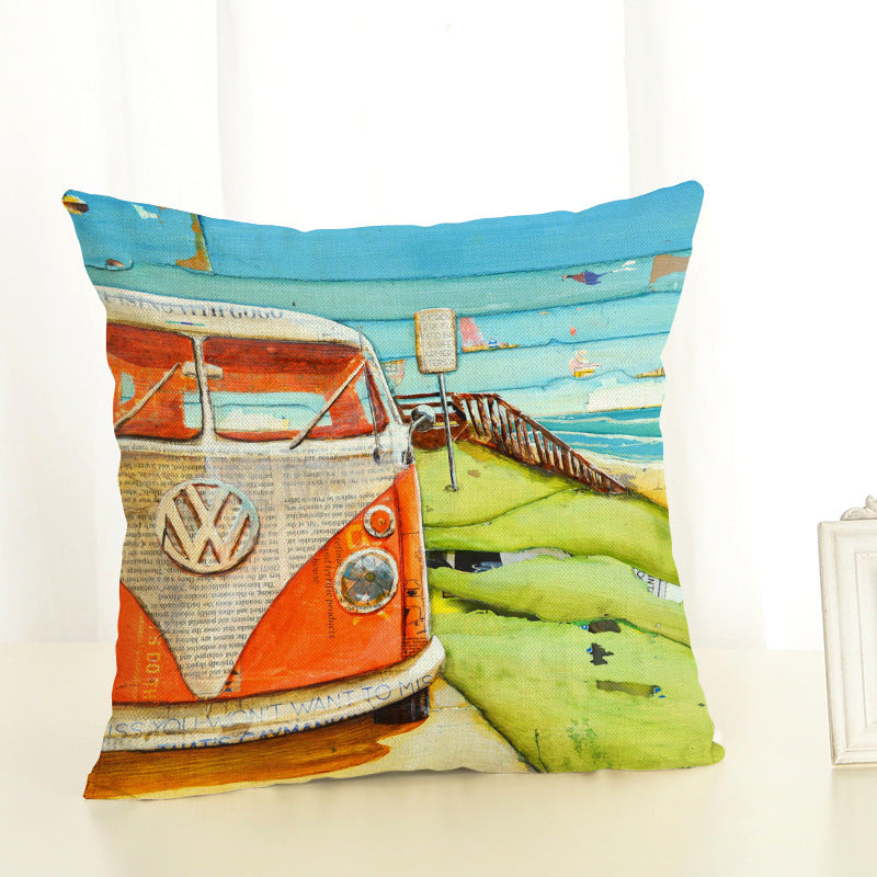 Digital Printing Cotton And Linen Pillow Cushion
