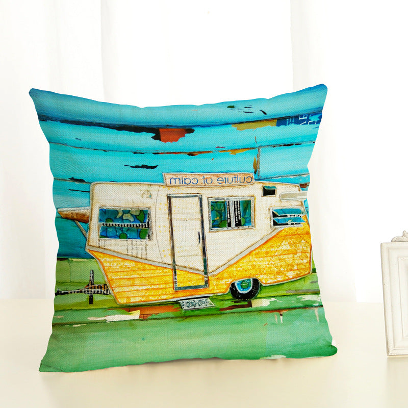 Digital Printing Cotton And Linen Pillow Cushion